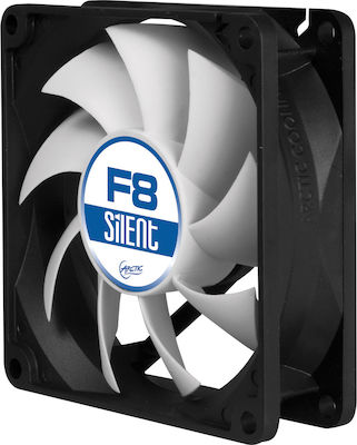 Arctic F8 Silent 80mm 3-Pin Case Fan Black/White