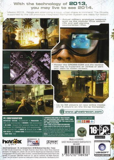 Tom Clancy's Ghost Recon Advanced Warfighter PC Game