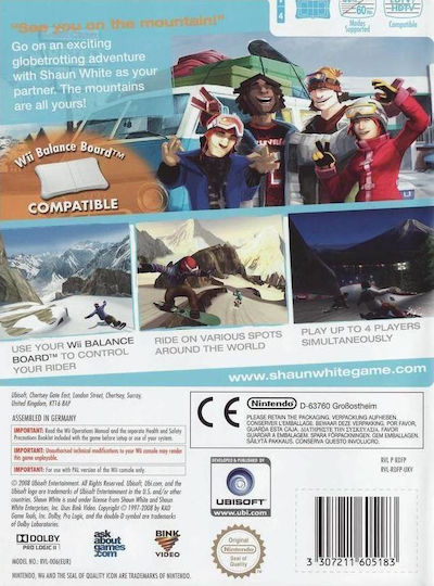 Shaun White Snowboarding Road Trip Wii