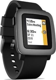 Pebble Time Смартчасовник (Черен)
