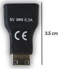 Approx APPC18 Μετατροπέας mini HDMI male σε HDMI female