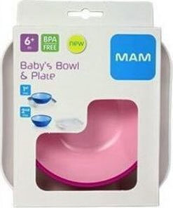 Mam Baby's Bowl & Plate Pink, 6m+