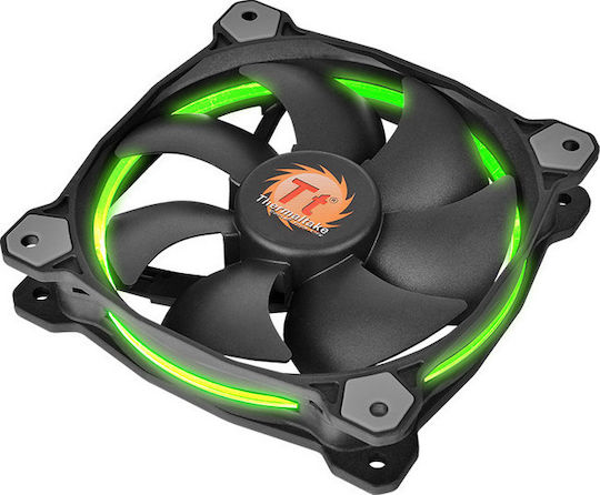 Thermaltake Riing 12 LED Case Fan 120mm 1500rpm 40.6cfm with RGB Lighting and 4-Pin PWM Connection