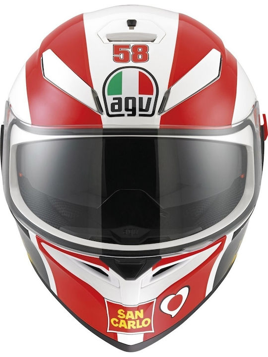 AGV K-3 SV Full Face Helmet with Sun Visor 1570gr 0301A1E0-002