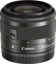 Canon Crop Camera Lens EF-M 15-45mm f/3.5-6.3 IS STM Standard Zoom for Canon EF-M Mount Black