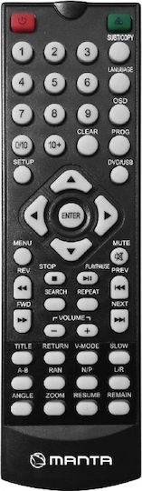 Manta DVD Player DVD072 με USB Media Player Μαύρο