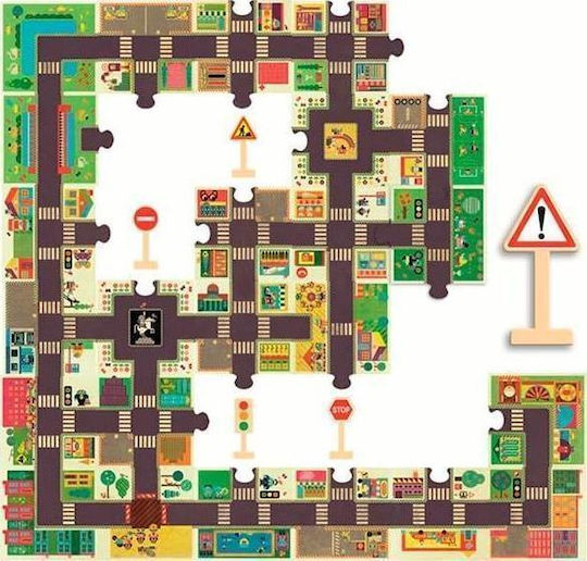 Kids Puzzle City & Road Behavior for 3+ years+ Years 24pcs Djeco
