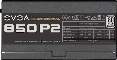 EVGA SuperNOVA 850 P2 850W Захранващ блок за компютър Пълен модул 80 Plus Platinum