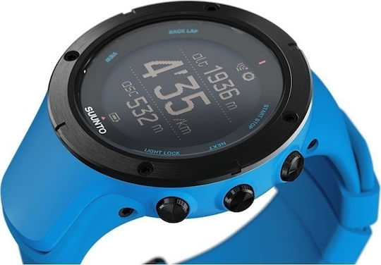 Suunto Ambit3 Peak HR Stainless Steel 50mm Waterproof Smartwatch with Heart Rate Monitor (Blue)