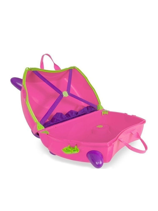 Trunki Trixie Детски Кабинен Твърд Куфар за Пътуване Розов с 4 Колела Височина 31см