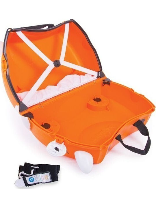Trunki Tipu Tiger Kinder-Kabinenkoffer Hart Orange mit 4 Rädern Höhe 31cm