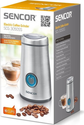 Sencor Electric Coffee Grinder 150W for 50gr Beans Silver