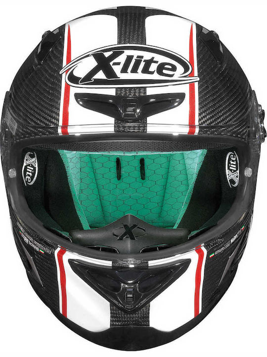 X-Lite X-802RR Ultra Carbon Moto GP White/Red Motorcycle Helmet Full Face 1350gr