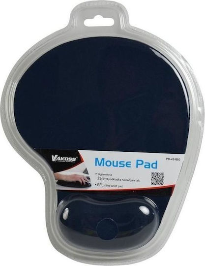 Vakoss Gel MousePad Wrist Rest Mouse Pad (220mm) με Στήριξη Καρπού Μπλε PD-424BL