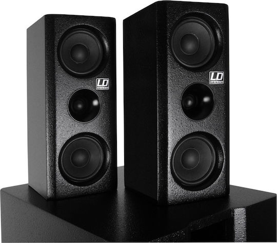 LD Systems Dave 8 XS LDDAVE8XS Σετ με Αυτοενισχυόμενα Ηχεία PA 1400W με Woofer 8" 35.2x34.4x43εκ.