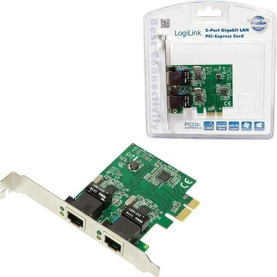 LogiLink 2-Port Gigabit LAN PCI-Express Card PCI-e