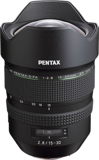 Pentax Crop Obiectiv Foto FA 15-30mm f/2.8 ED SDM WR Zoom ultra-larg pentru Montura Pentax K Black