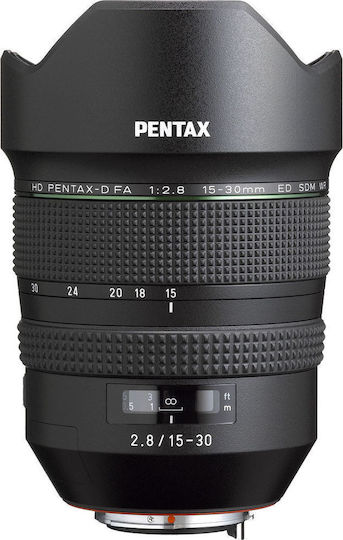 Pentax Crop Obiectiv Foto FA 15-30mm f/2.8 ED SDM WR Zoom ultra-larg pentru Montura Pentax K Black