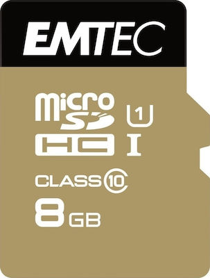 Emtec Gold+ microSDHC 8GB Klasse 10 U1 UHS-I mit Adapter