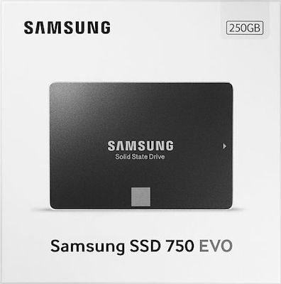Samsung 750 Evo SSD 250GB τύπου 2.5'' με σύνδεση SATA III MZ-750250BW