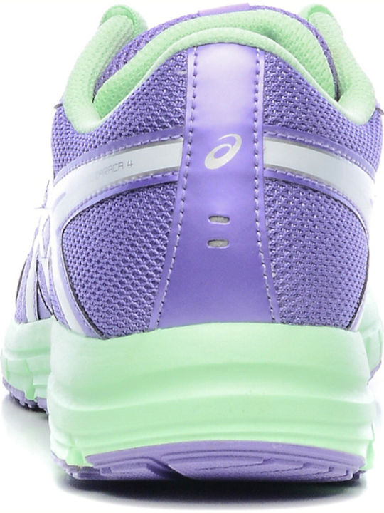 Gel Zaraca 4 GS Kinder Sportschuhe Laufen mit Schnürsenkeln Lila