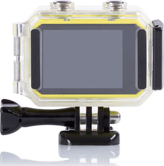 Midland H7 (with Remote) Action Camera 4K Ultra HD Υποβρύχια (με Θήκη) με WiFi Κίτρινη με Οθόνη 2"