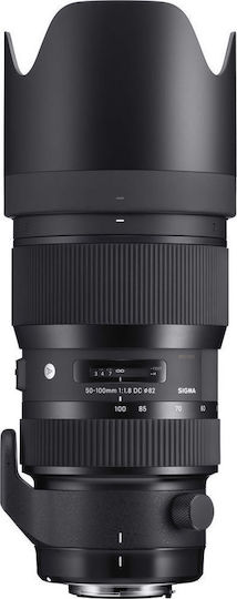 Sigma Crop Camera Lens 50-100mm f/1.8 DC HSM Art Tele Zoom for Nikon F Mount Black