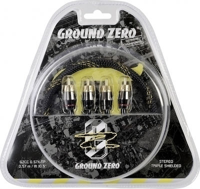 Ground Zero Cable RCA male - RCA male 5.49m (GZCC-5.49X-TP) Cablu RCA de sex masculin - RCA de sex masculin 5.49m