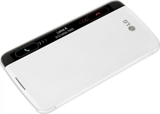 LG Quick Cover View Book Δερματίνης Λευκό (LG K10)