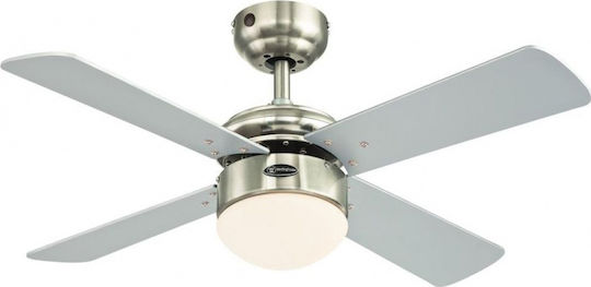 Westinghouse Colosseum Ventilator De Tavan 90cm Cu Lentile De Mărire Weathered Maple/Argint