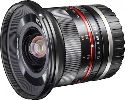Walimex Crop Kameraobjektiv 12mm f/2 CSC Weitwinkel für Sony E Mount