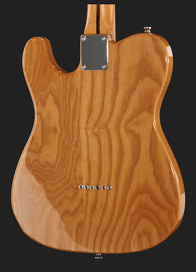 Harley Benton NA Vintage Series Elektrische Gitarre Einfacher Schnitt mit SS Tonabnehmerkonfiguration Natural