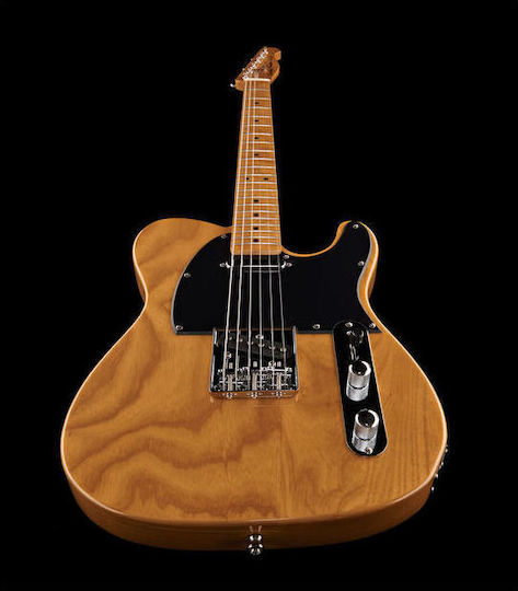 Harley Benton NA Vintage Series Elektrische Gitarre Einfacher Schnitt mit SS Tonabnehmerkonfiguration Natural