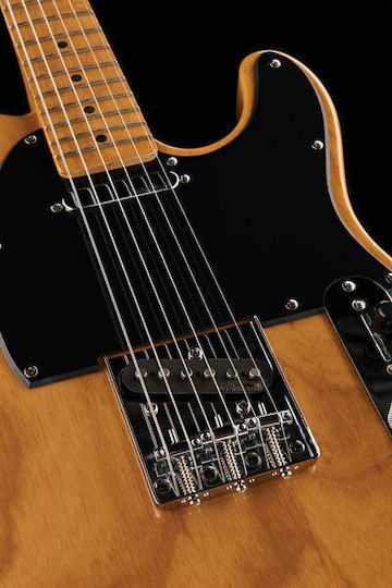 Harley Benton NA Vintage Series Elektrische Gitarre Einfacher Schnitt mit SS Tonabnehmerkonfiguration Natural