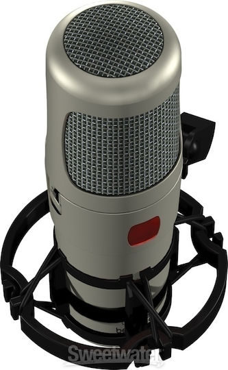 Behringer T-1 Πυκνωτικό Μικρόφωνο XLR Shock Mounted για Φωνητικά σε Ασημί Χρώμα