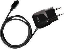 Puro Ladegerät mit integriertem Kabel Micro-USB 12W Schwarzs (MTCMICROBLK)