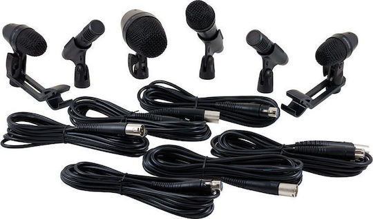 Shure PG Alta Drum Microphone Kit 6 Комплект Δυναμικό Микрофон XLR Шоково монтиран за Студио в Черен Цвят