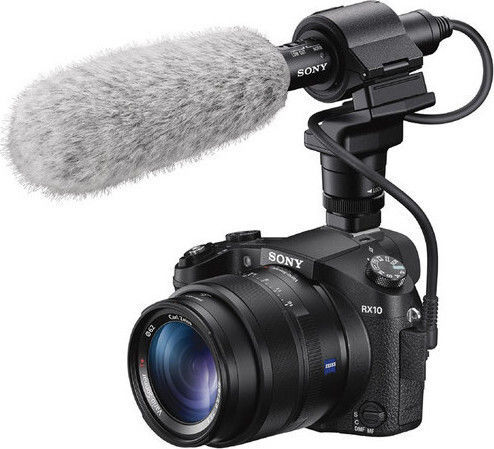 Sony ECM-CG60 Πυκνωτικό Μικρόφωνο 3.5mm Shock Mounted, Clip On για Κάμερα σε Γκρι Χρώμα
