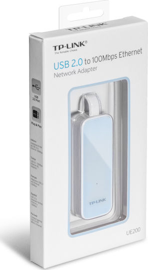 TP-LINK UE200 Αντάπτορας Δικτύου USB με Ενσύρματη Σύνδεση Ethernet (v1)
