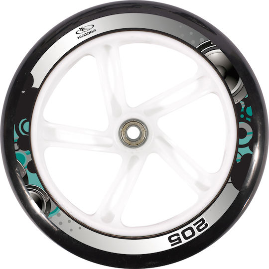 Hudora Παιδικό Πατίνι Αναδιπλούμενο Big Wheel 205 Δίτροχο Ασημί