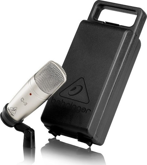 Behringer C-3 Πυκνωτικό Μικρόφωνο XLR Shock Mounted για Φωνητικά σε Ασημί Χρώμα