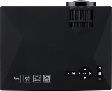 Unic UC46 CVACC-E614 Мини Проектор LCD LED лампа с Wi-Fi Черен