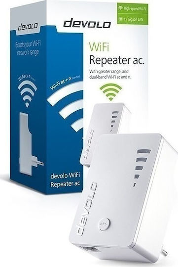 Devolo Repeater AC. WiFi Extender Dual Band (2.4 & 5GHz) 1200Mbps