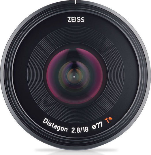 Zeiss Full Frame Φωτογραφικός Φακός Batis 18mm f/2.8 Wide Angle για Sony E Mount Μαύρος