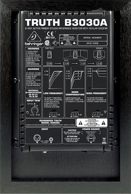 Behringer B3030A Самоусилващи се тонколони Студио Монитор 2 Брой шофьори 110W (Двойка) Черен