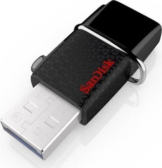 Sandisk Ultra Dual V2 64GB USB 3.0 Stick με σύνδεση USB-A & micro USB-B Μαύρο
