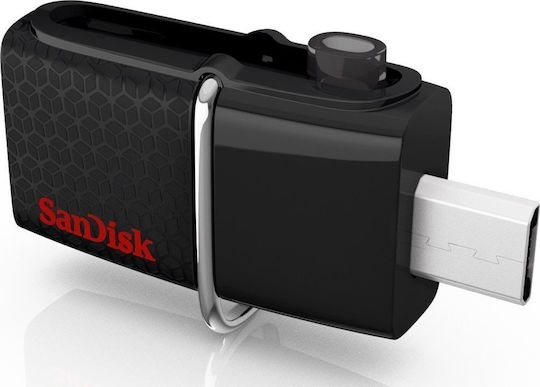Sandisk Ultra Dual V2 16GB USB 3.0 Стик с връзка USB-A & micro USB-B Черен