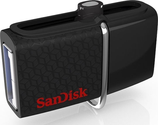 Sandisk Ultra Dual V2 16GB USB 3.0 Стик с връзка USB-A & micro USB-B Черен