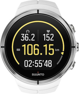 Suunto Spartan Ultra Stainless Steel 50mm Waterproof Smartwatch with Heart Rate Monitor (White)