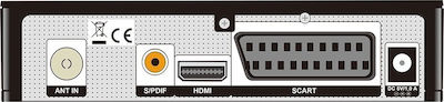 Edision Progressiv Hybrid Lite Led 01-07-0013 Ψηφιακός Δέκτης Mpeg-4 Full HD (1080p) με Λειτουργία PVR (Εγγραφή σε USB) Σύνδεσεις SCART / HDMI / USB